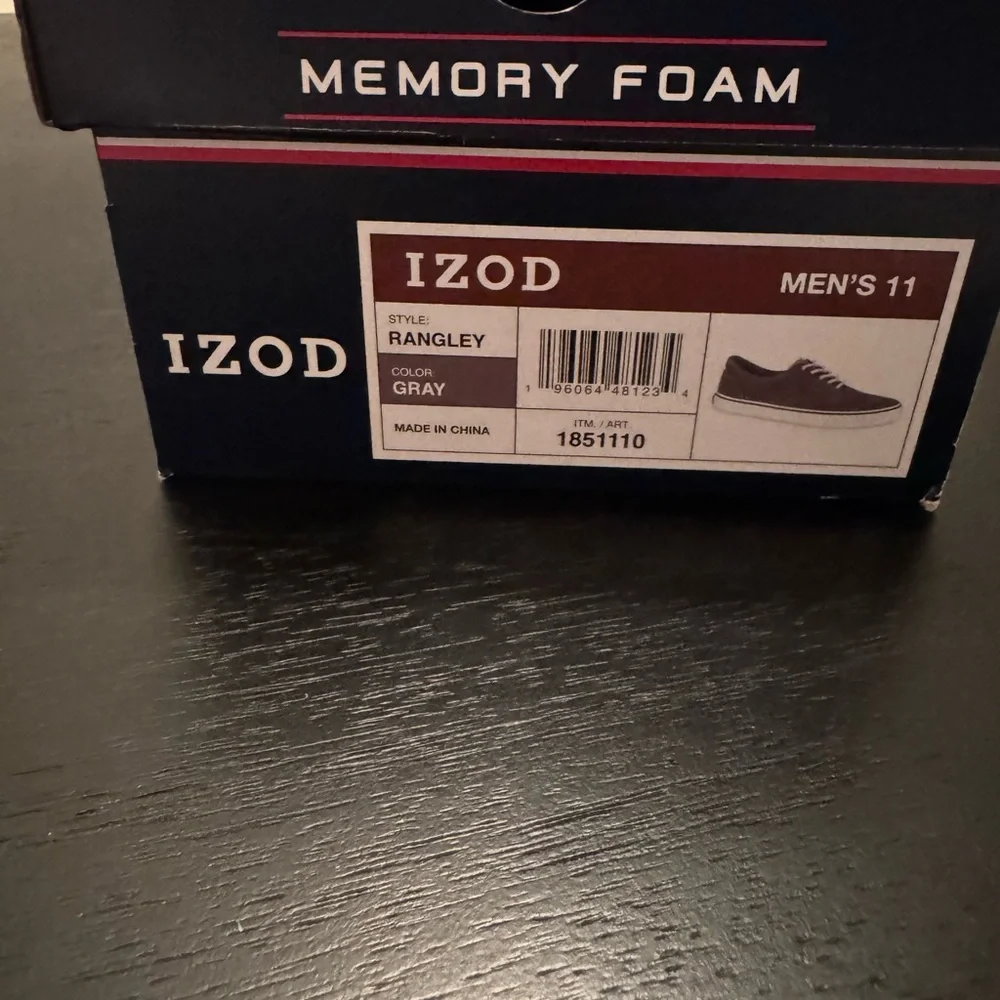 NEW IZOD Men's Charcoal Gray Sneakers